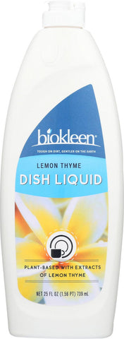 Biokleen Dish Liquid - Natural - Lemon Thyme - 25 Oz - Case Of 6