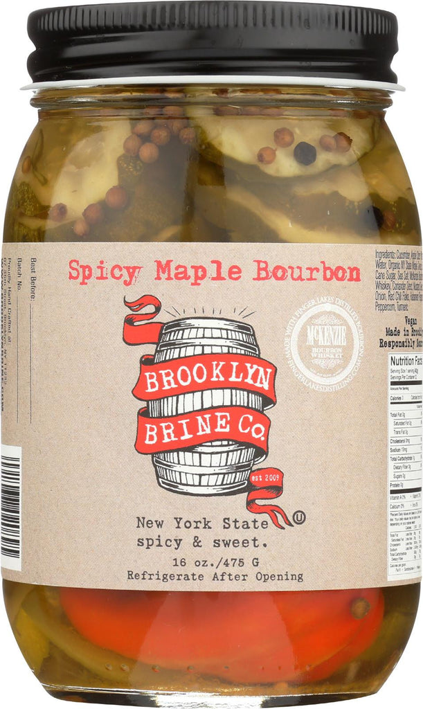 Brooklyn Brine Pickle - Spicy Maple Bourbon - Case Of 12 - 16 Oz.