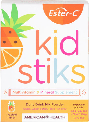 American Health Ester-c - Kid Stiks - Tropical Punch - 30 Packets