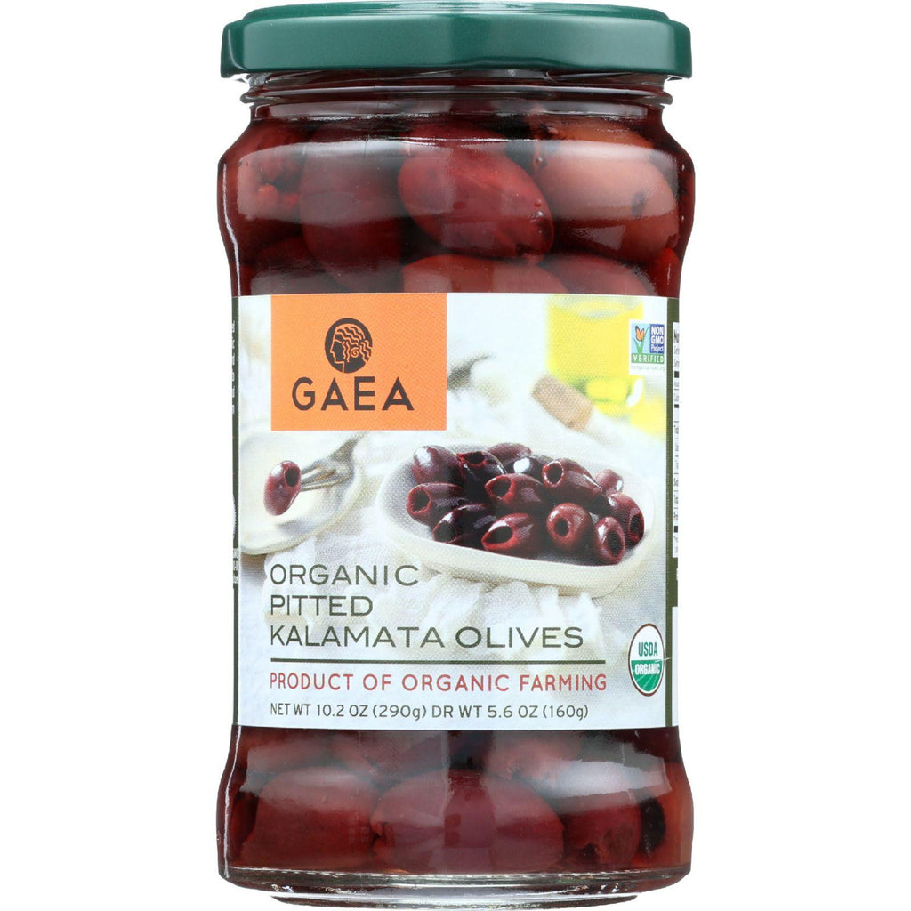 Gaea Olives - Organic - Kalamata - Pitted - Original - 5.6 Oz - Case Of 8