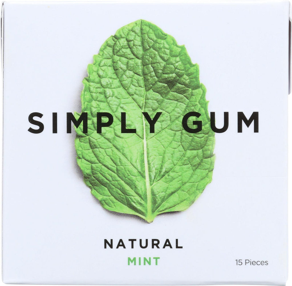 Simply Gum All Natural Gum - Mint - Case Of 12 - 15 Count