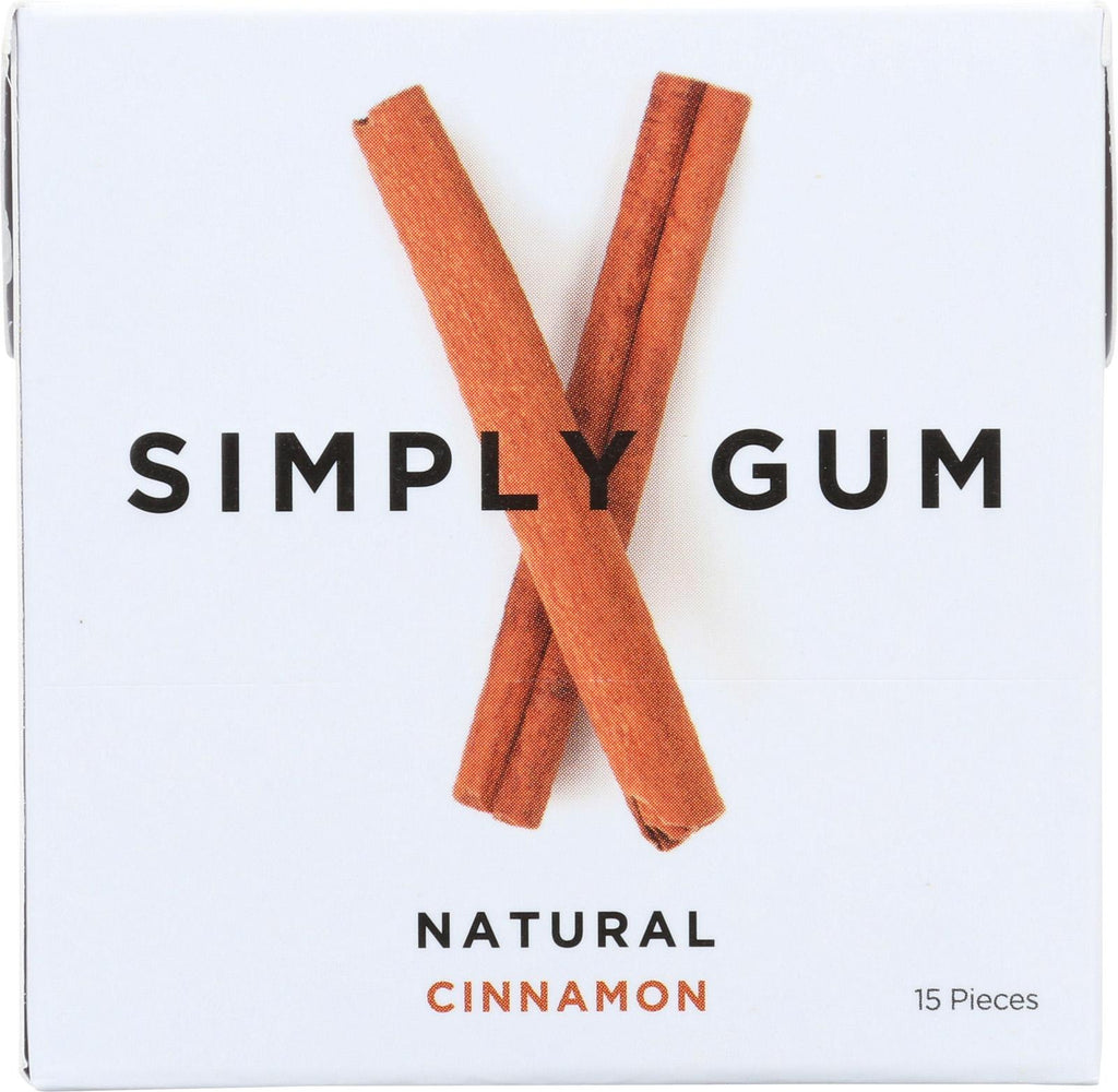 Simply Gum All Natural Gum - Cinnamon - Case Of 12 - 15 Count