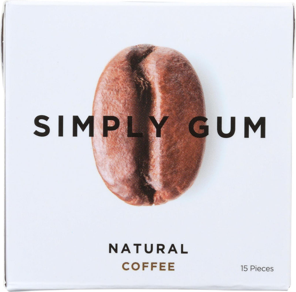 Simply Gum All Natural Gum - Coffee - Case Of 12 - 15 Count