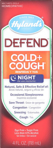 Hylands Homeopathic Defend - Cold And Cough - Case Of 1 - 4 Fl Oz.