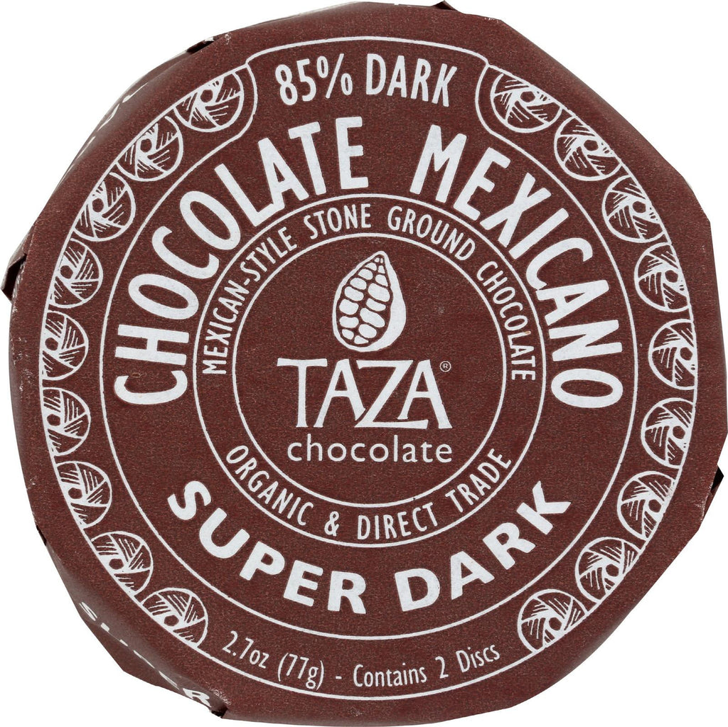 Taza Chocolate Organic Chocolate Mexicano Discs - Super Dark - Case Of 12 - 2.7 Oz.