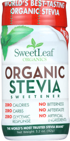 Sweet Leaf Sweetener - Organic - Stevia - 3.2 Oz