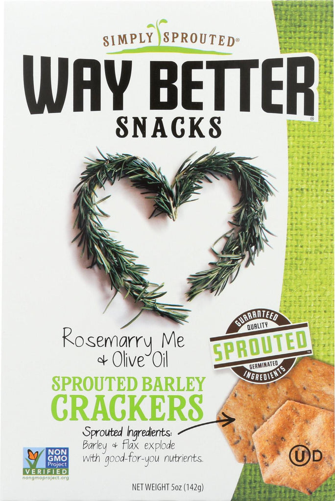 Way Better Snacks Crackers - Rosemary Me And Olive Oil - Case Of 6 - 5 Oz.