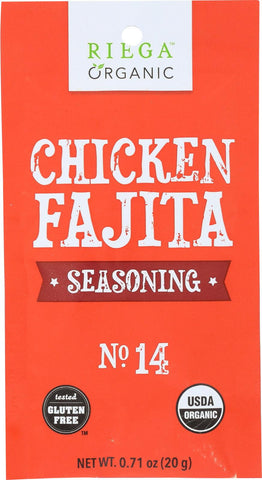 Riega Foods Organic Chicken Fajita Seasoning - Case Of 8 - 0.71 Oz.