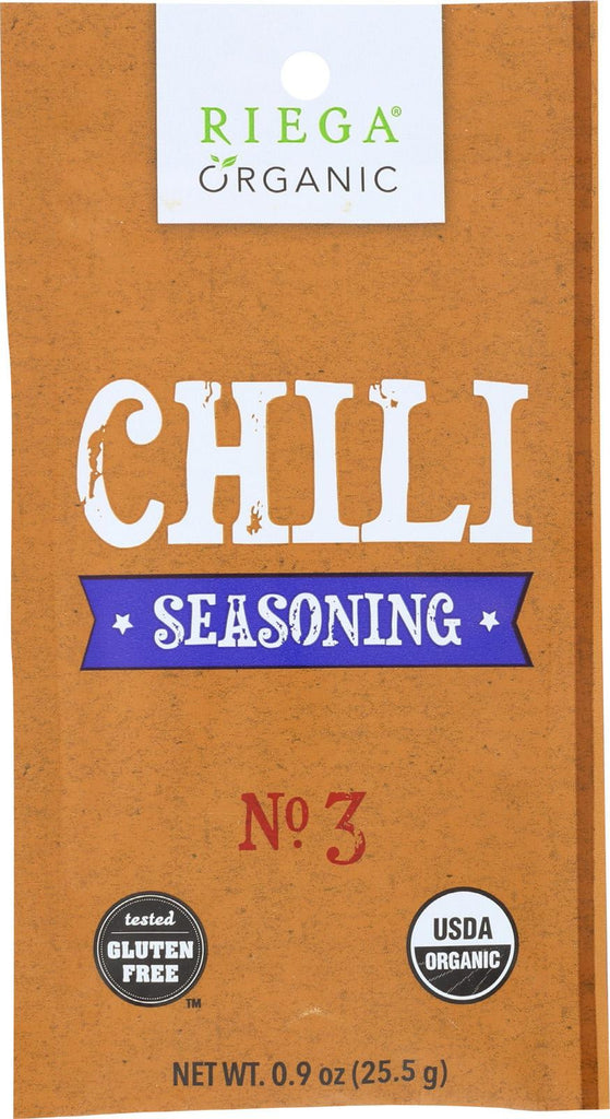 Riega Foods Organic Chili Seasoning  - Case Of 8 - 0.9 Oz.