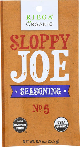 Riega Foods Organic Sloppy Joe Seasoning - Case Of 8 - 0.9 Oz.