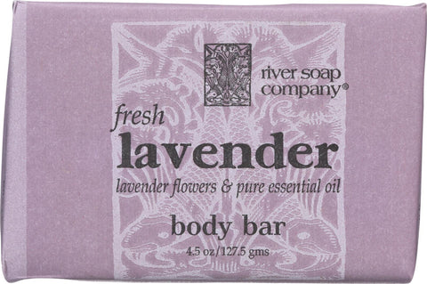 River Soap Company Soap - Fresh Lavender Bar - Case Of 1 - 4.5 Oz.