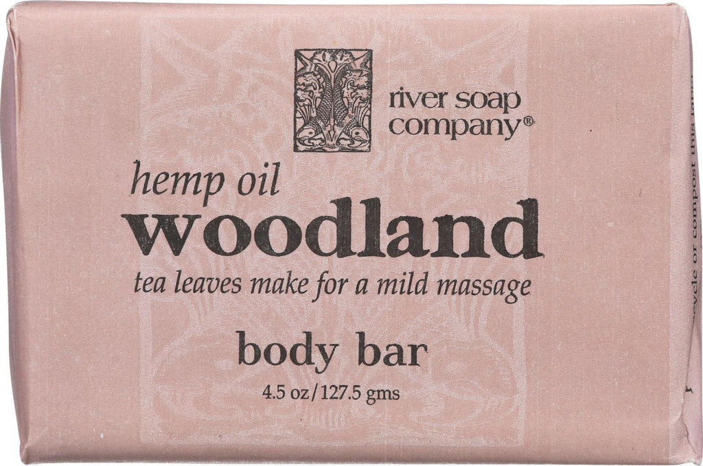 River Soap Company Soap - Hemp Oil Woodland Bar - Case Of 1 - 4.5 Oz.