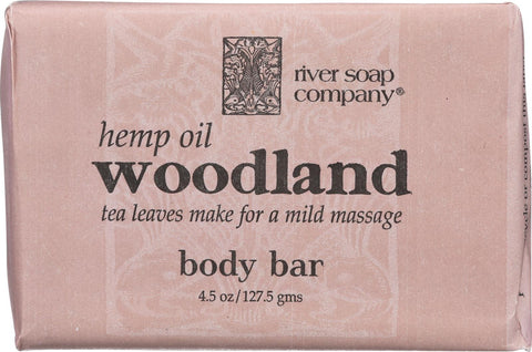 River Soap Company Soap - Hemp Oil Woodland Bar - Case Of 1 - 4.5 Oz.