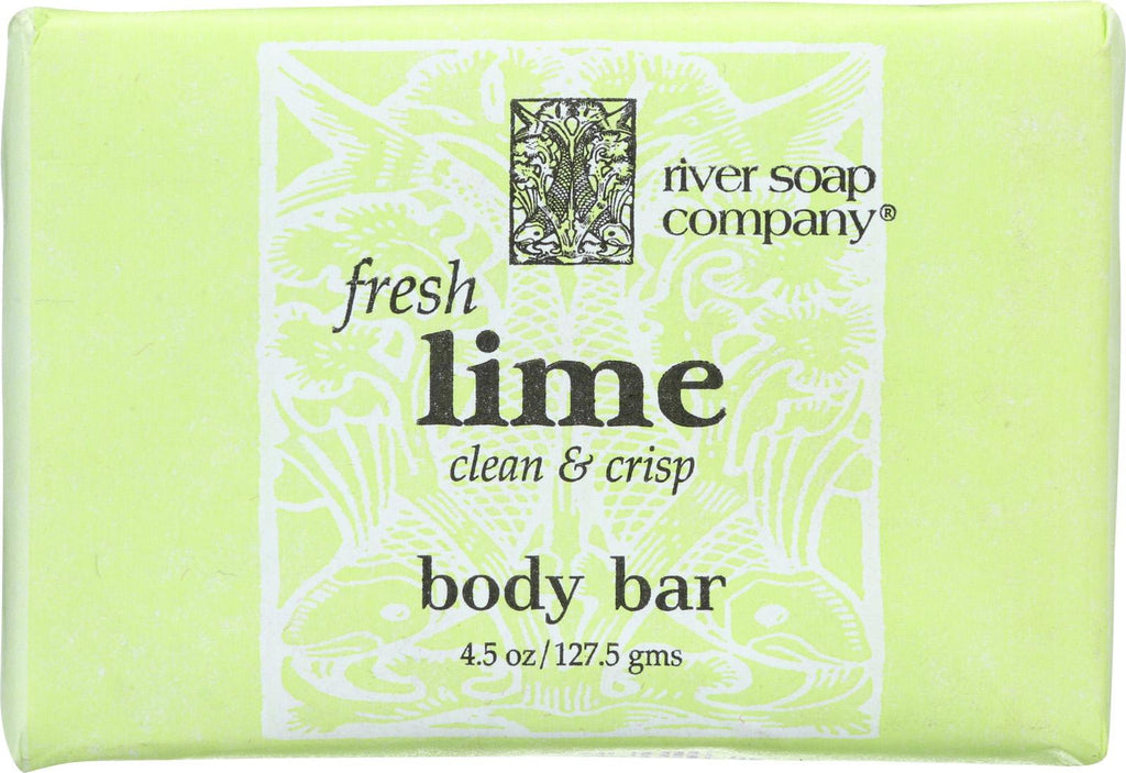 River Soap Company Soap - Fresh Lime Bar - Case Of 1 - 4.5 Oz.