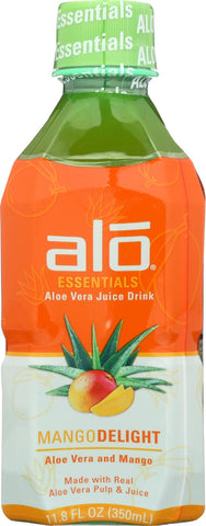 Alo Essentials Mango Delight Aloe Vera Juice Drink - Mango - Case Of 12 - 11.8 Fl Oz.