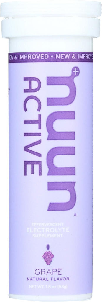 Nuun Hydration Drink Tab - Active - Grape - 10 Tablets - Case Of 8