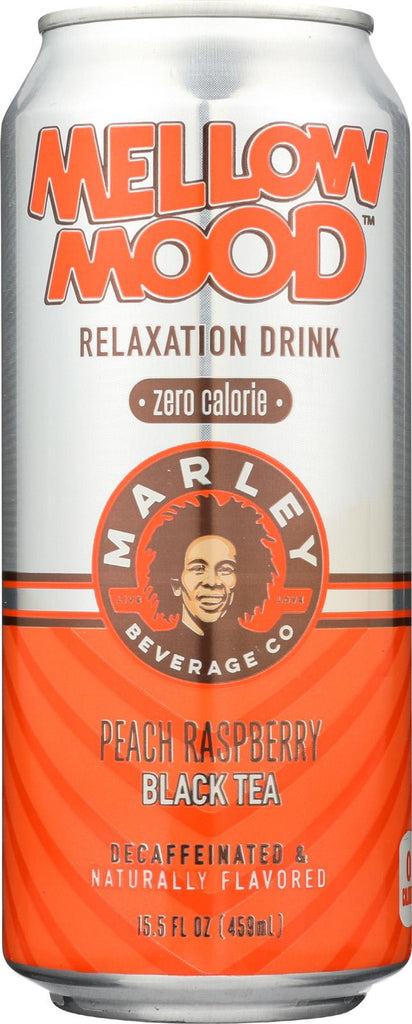 Marley's Mellow Mood Peach Raspberry Black Tea Zero - Case Of 12 - 15.5 Fl Oz.