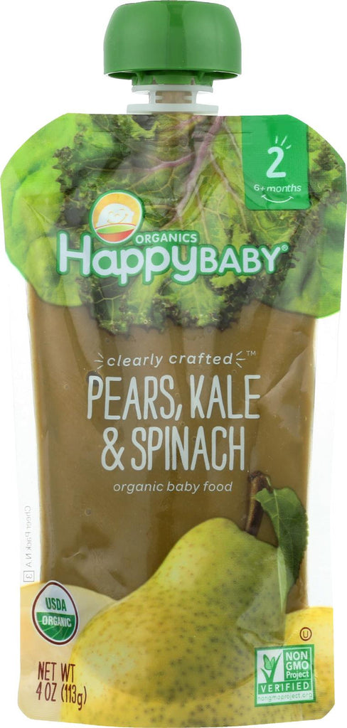 Happy Baby Happy Baby Clearly Crafted - Apples, Kale And Avocados - Case Of 16 - 4 Oz.