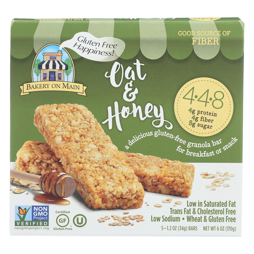 Bakery On Main Granola Bars - Oat, Honey - Case Of 6 - 1.2 Oz.