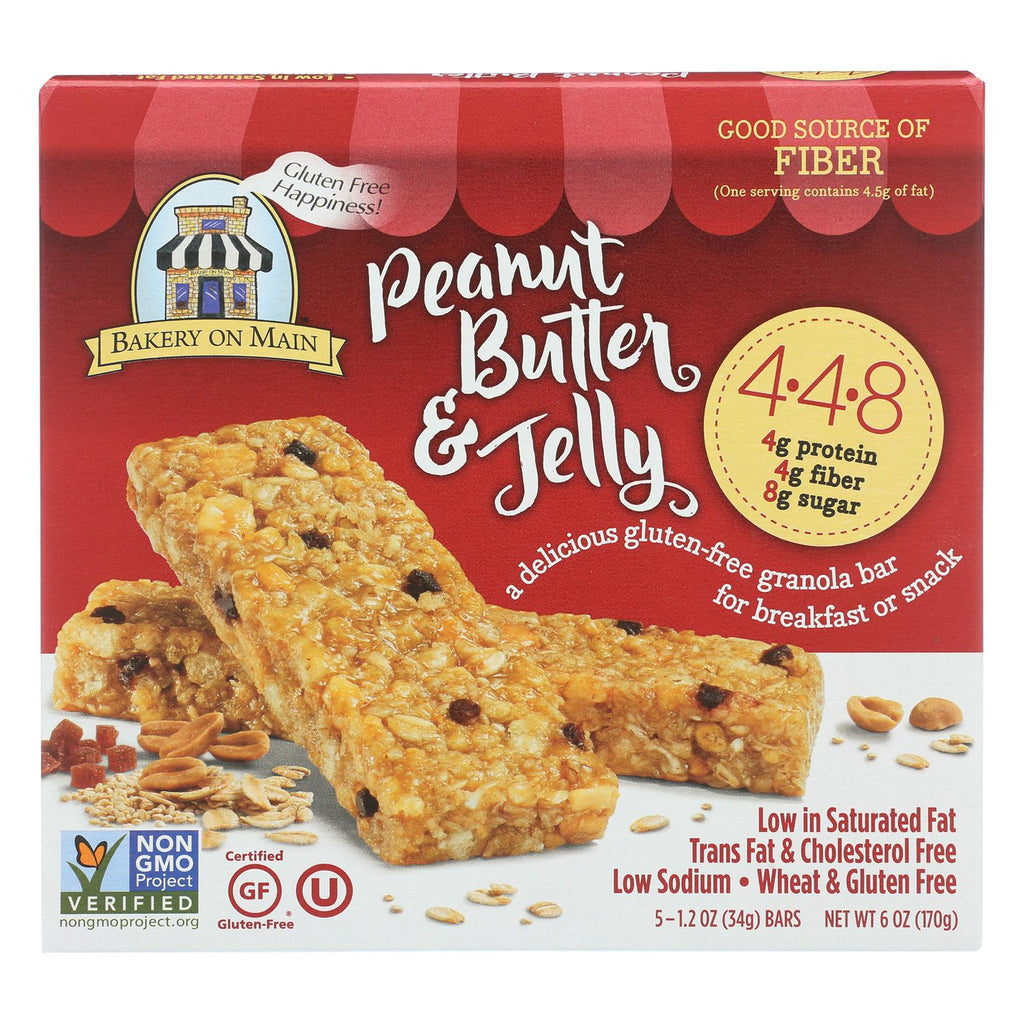 Bakery On Main Granola Bars - Peanut Butter And Jelly - Case Of 6 - 1.2 Oz.