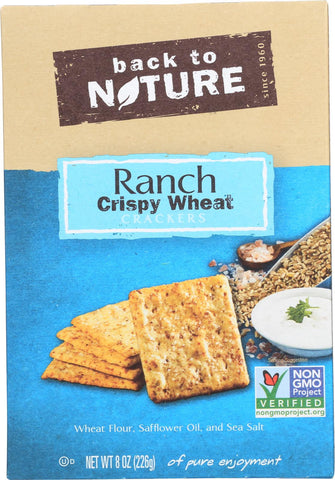 Back To Nature Ranch Crispy Wheat Crackers - Case Of 6 - 8 Oz.