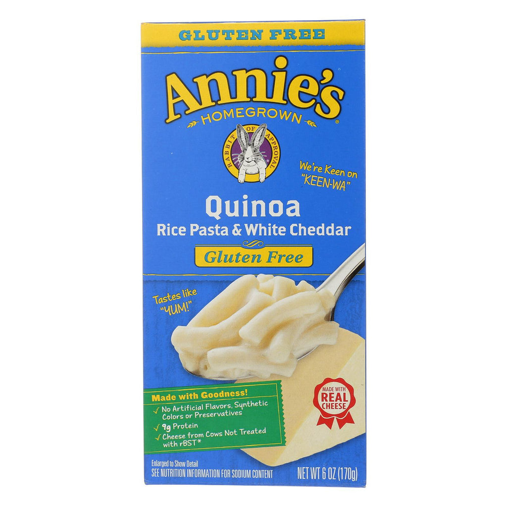 Annie's Homegrown Gluten Free Quinoa Rice Pasta And White Cheddar - Case Of 12 - 6 Oz.