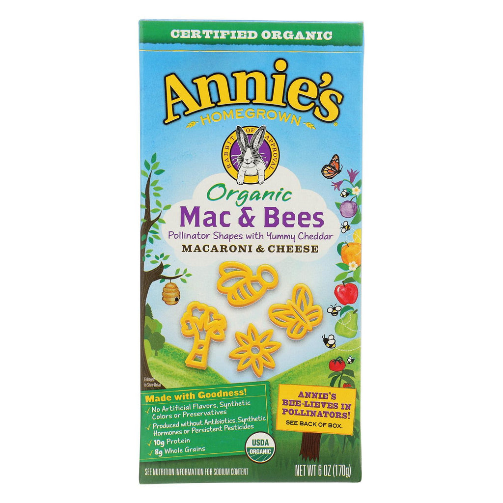 Annie's Homegrown Organic Mac And Bees Macaroni And Cheese - Case Of 12 - 6 Oz.