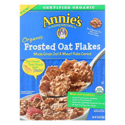 Annie's Homegrown Organic Frosted Oat Flakes Cereal - Case Of 10 - 10.8 Oz.