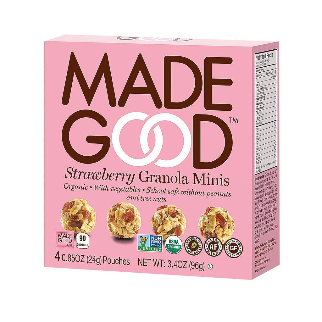 Made Good Granola Minis - Strawberry - Case Of 6 - 3.4 Oz.