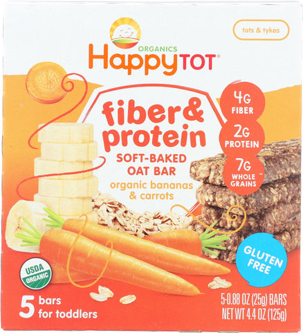 Happy Tot Happy Tot Fiber And Protein - Apple, Peach, Pumpkin And Cinnamon - Case Of 6 - 0.88 Oz.