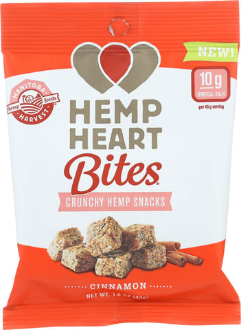 Manitoba Harvest Hemp Heart Bites - Cinnamon - 1.6 Oz - Case Of 12