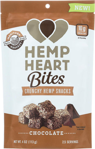 Manitoba Harvest Hemp Heart Bites - Chocolate - 4 Oz - Case Of 12