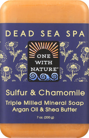 One With Nature Bar Soap - Chamomile And Sulfur - Case Of 6 - 7 Oz.