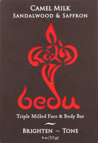 Bedu Face And Body Bar - Sandalwood And Saffron - Case Of 6 - 4 Oz.