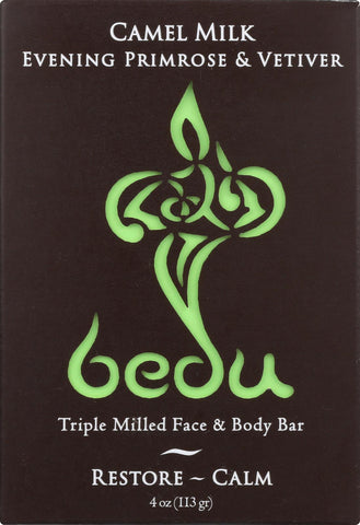 Bedu Face And Body Bar - Evening Primrose And Vetiver - Case Of 6 - 4 Oz.