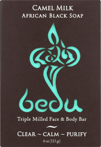 Bedu Face And Body Bar - Camel Milk, African Black Soap - Case Of 6 - 4 Oz.