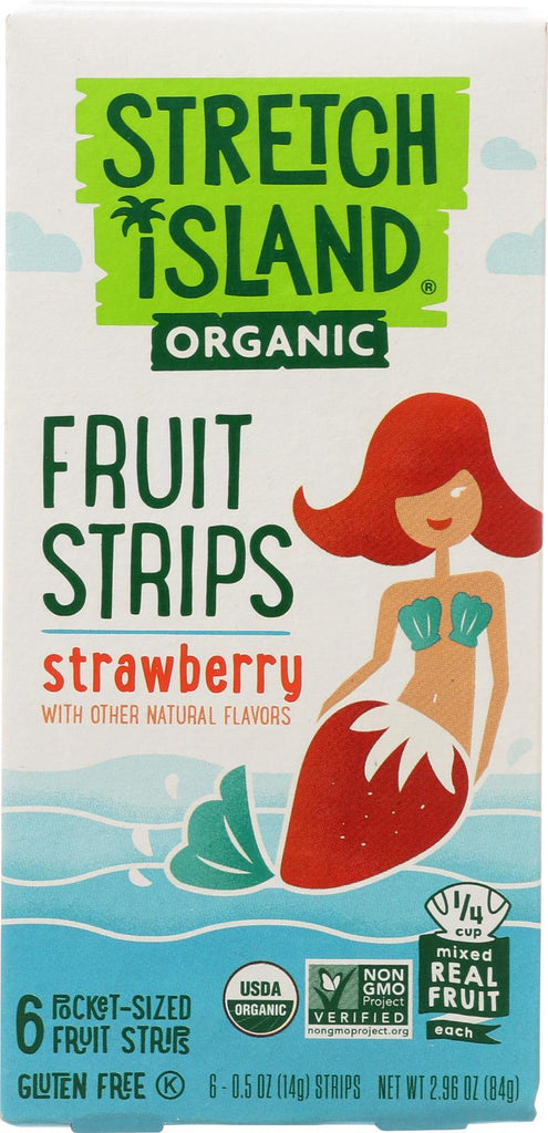 Stretch Island Organic Fruit Strips - Strawberry - Case Of 12 - 3 Oz.