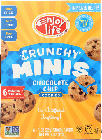 Enjoy Life Crunchy Minis - Chocolate Chip - Case Of 6 - 6 Oz.