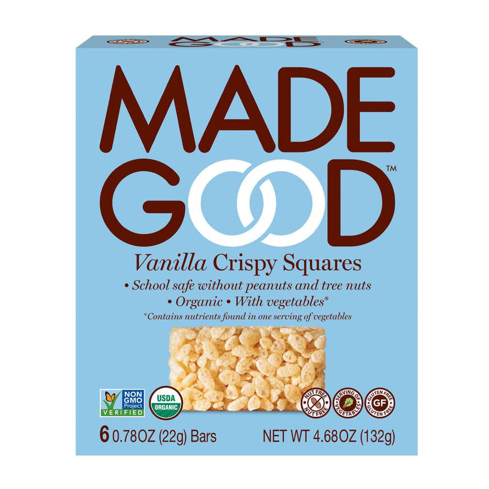 Made Good Crispy Squares - Vanilla - Case Of 6 - 4.68 Oz.