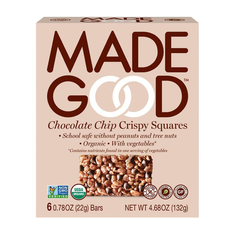 Made Good Crispy Squares - Chocolate Chip - Case Of 6 - 4.68 Oz.