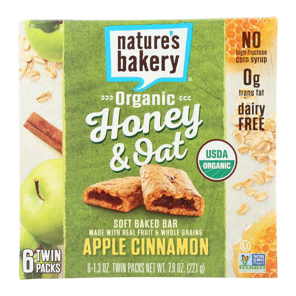 Nature's Bakery Organic Honey And Oat Bar - Apple Cinnamon - Case Of 6 - Pack Of 6 - 1.3 Oz.